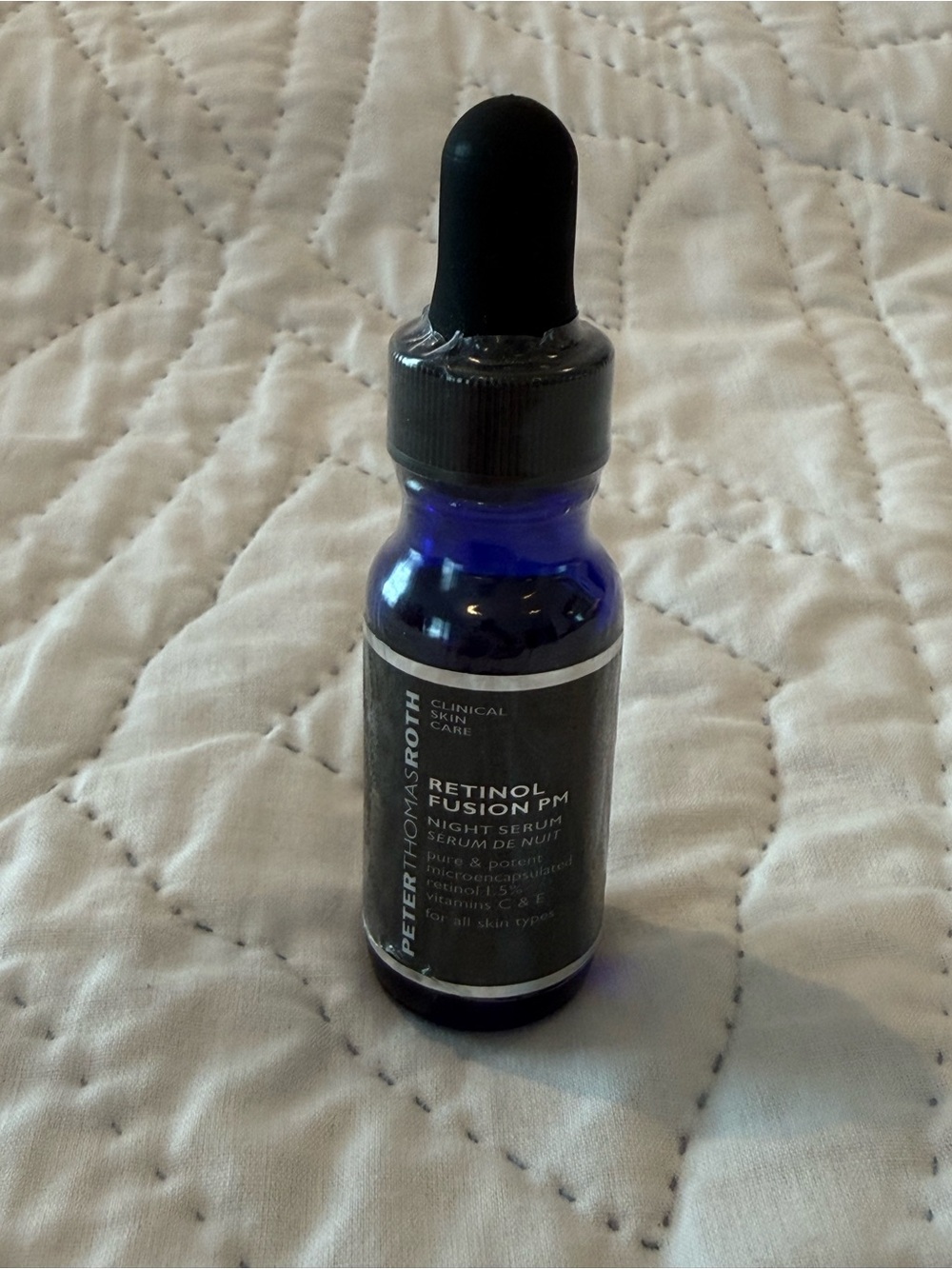 Peter Thomas Roth Blue Glass Dropper Serum Bottle